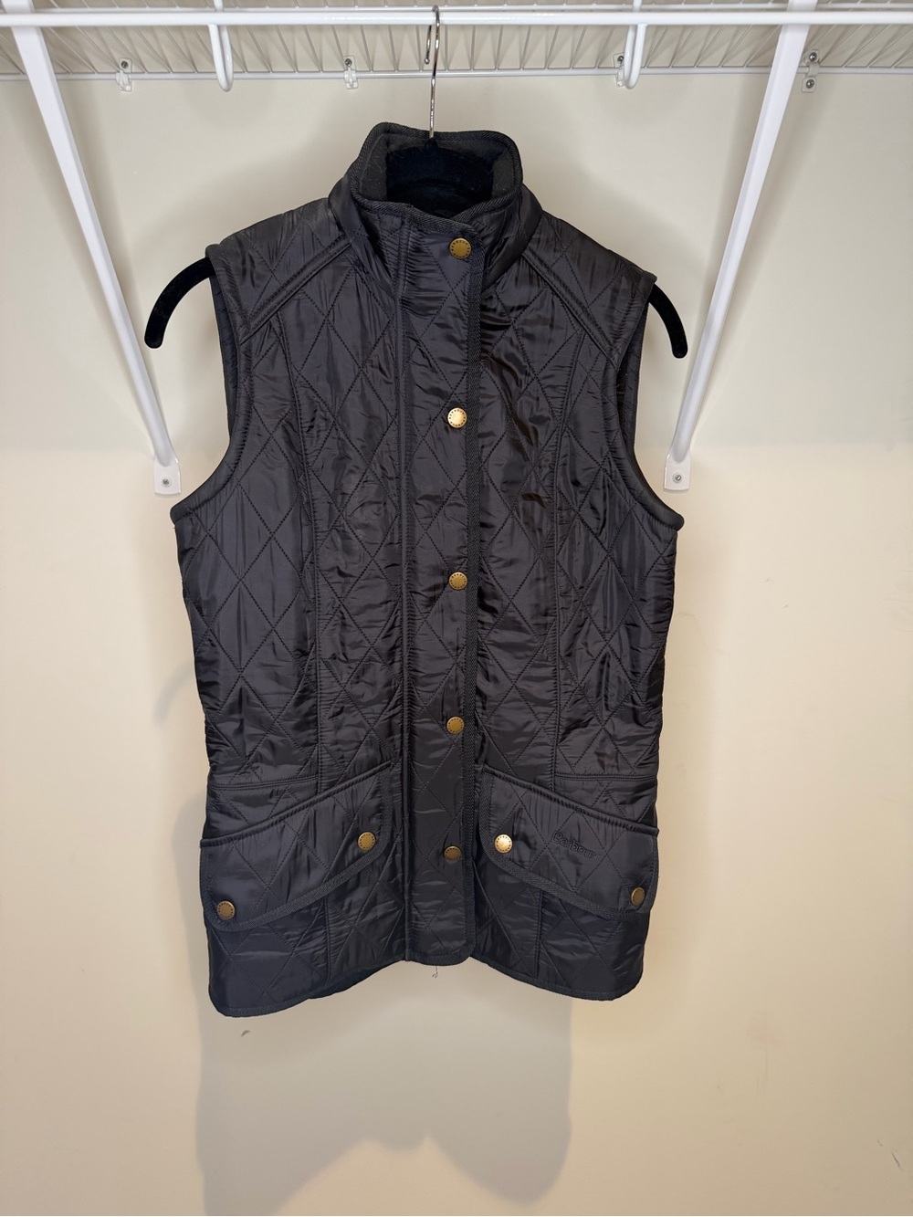 Barbour Black Quilted Vest - Size US4/UK8